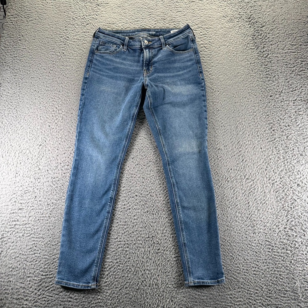 Old‎ Navy Rockstar Jeans Womens 6 Blue Cotton Denim Skinny Mid-Rise Workwear